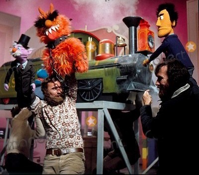 jimhenson-themuppetmaster: Jerry Nelson and Jim Henson Beat the Time on Sesame Street 1972.