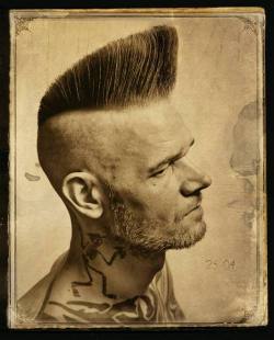 theunderestimator:     Psychobilly quiffs from &ldquo;Schorem Haarsnijder en Barbier&rdquo;, a men-only old school barbershop in Rotterdam, Netherlands. (via) 