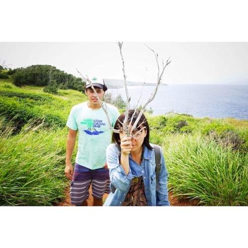 Find of the day: #maui made #jewelry hanger #wood #antler #treasurehunt #hiking