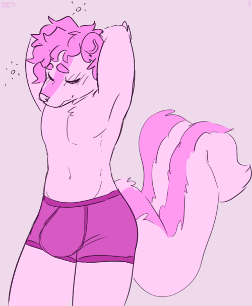 sleepyscreen:  stretch!!! 15$ sketch commission for https://twitter.com/SkunkFritterDM me if you’re interested! 