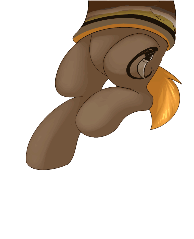 goinasart:  Cute Umber pony bottom half -Original drawing by braeburned -Animated