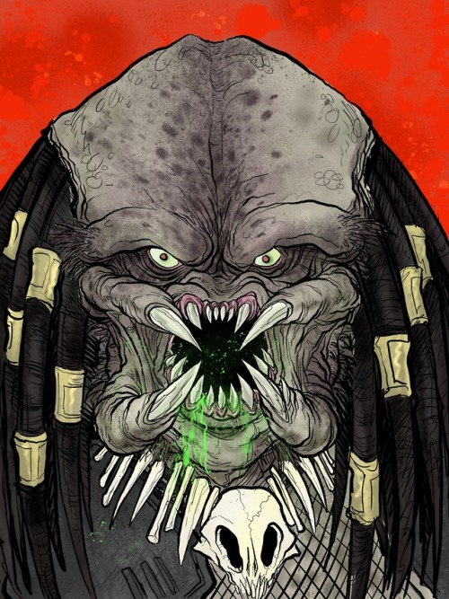YAUTJA. First time drawing on an iPad in procreate. Crazy how fast anyone can pick it up, defin