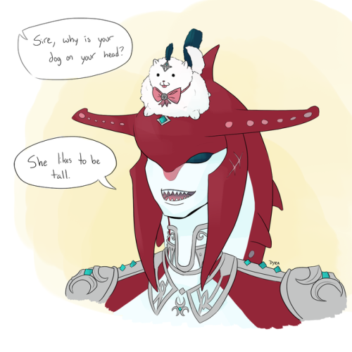 dyradoodles:  I saw @majestically-fangirling‘s headcanon post about Sidon and dogs, and then I couldn’t get this dumb image out of my headso now it’s online