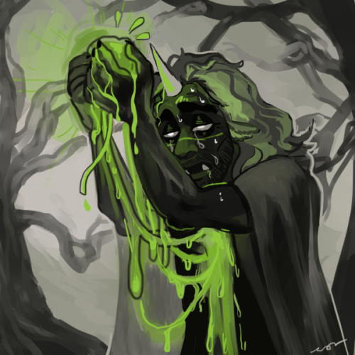 goretober 27when the woods are so gloomy you pull out your own glowing heart to light the way