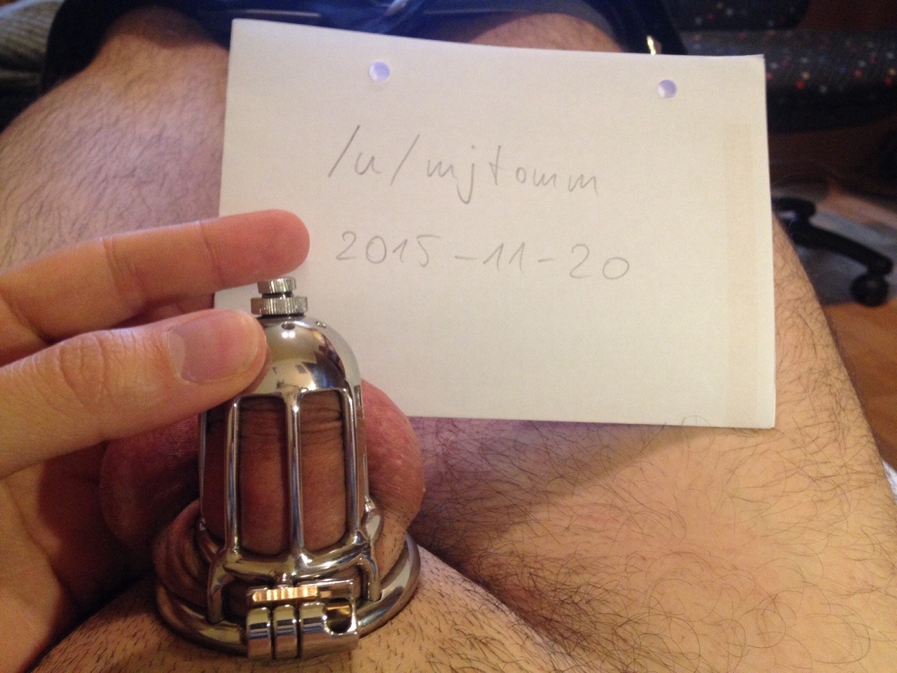nicolettosworld:  Good locked boy … 