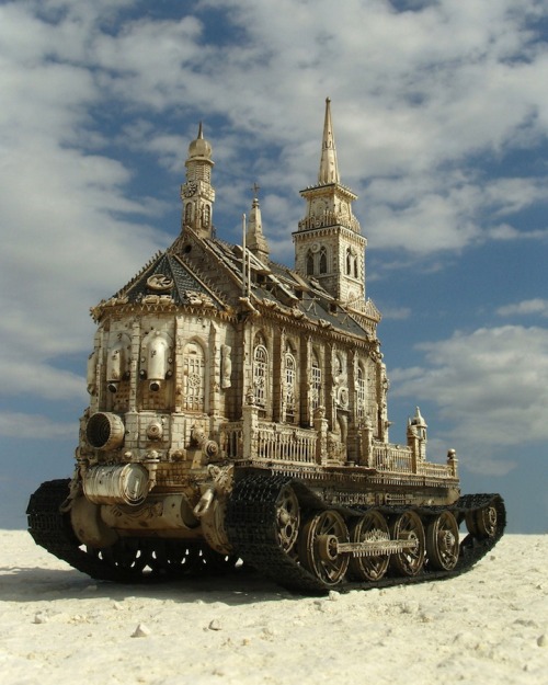 ianbrooks: ChurchTanks by Kris Kuksi People like to talk about how important the separation of churc