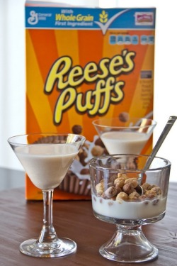 theclassydrunk:  Reese’s Puffs Cereal Milk Martini