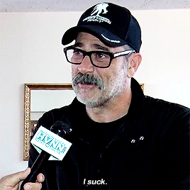 poezdameron:Jeffrey talking about his rescue dog Bisou.