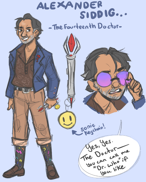 from a doctor to the doctor, here’s my concepts for a fourteenth doctor as played by alexander siddi