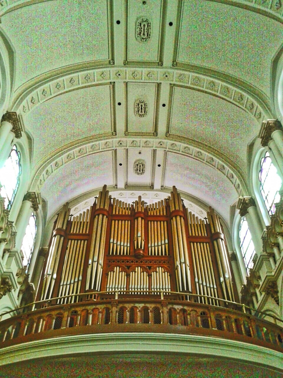 I wandered into this church today. There were plenty of empty benches, perfect for