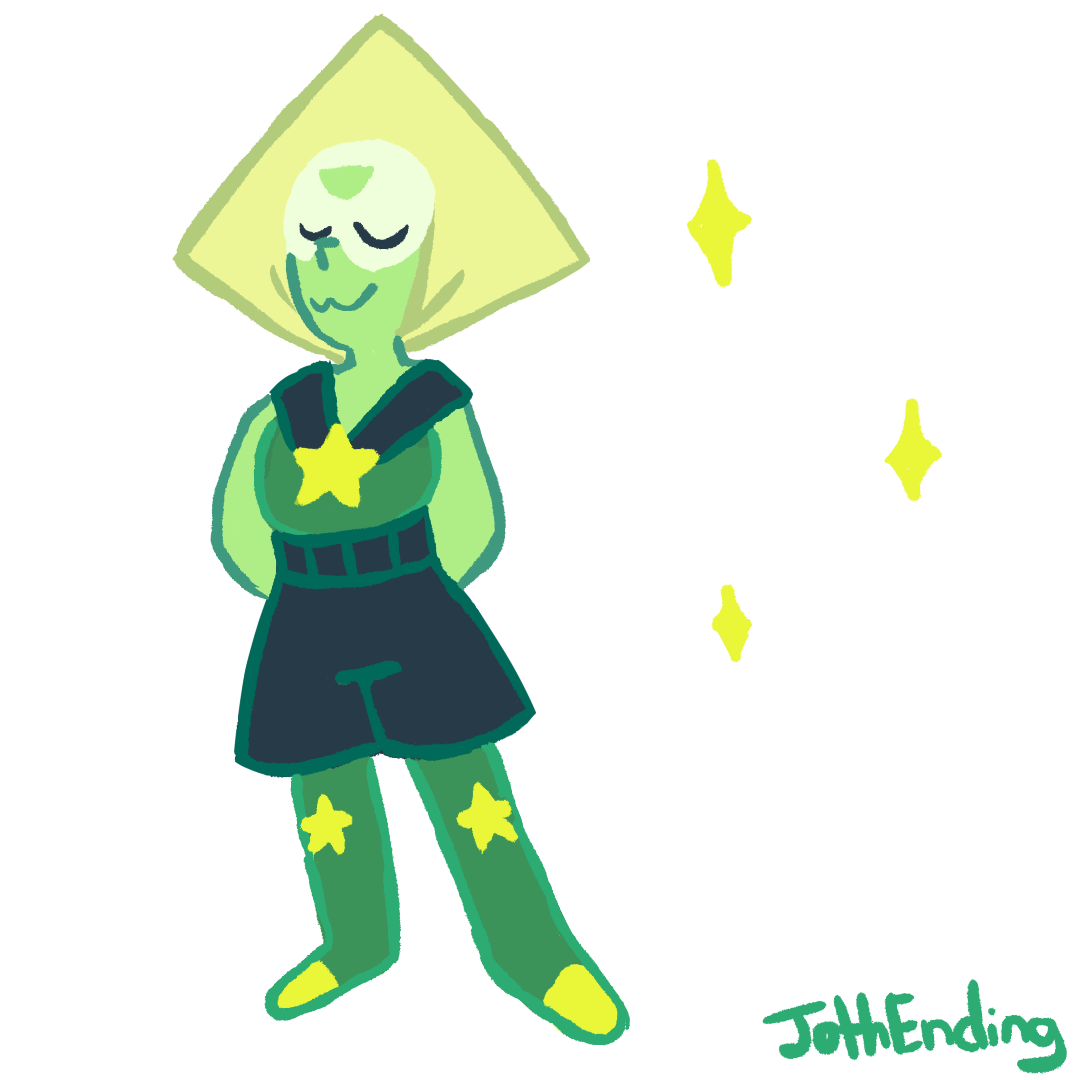 jothending:  i hope this was a hint at peridot wearing more human clothes just for