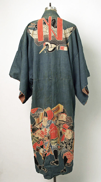 Cotton maiwai kimono worn at fishing celebrations. Second quarter 20th century, Japan. MET Museum (G