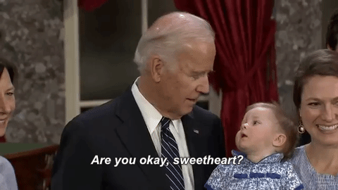 mashanana: joebidensanonymous: Joe Biden has no time for pictures, is too busy talking with a baby I