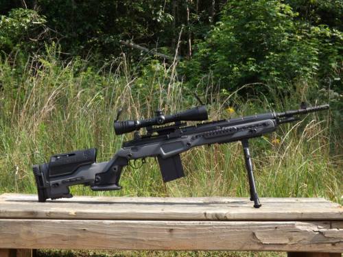 gunrunnerhell:JAE-100 G3Current generation JAE-100 chassis installed on a Springfield Armory M1A Sco