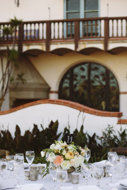 This Malibu wedding is blushing as much as the bride. Photographed by Hannah Arista.