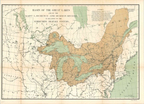 mapsontheweb:  Basin of the Great Lakes, 1896.