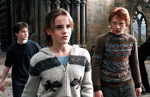 hermionegrangers:Why is it when something happens it is always you three?