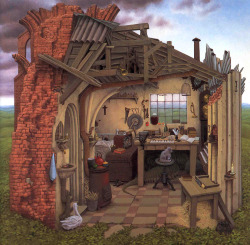 artsytoad: Jacek Yerka, Afternoon with the Brothers Grimm www.artsytoad.tumblr.com 