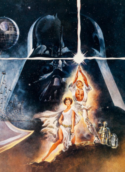 vintagegal:  Star Wars movie poster (1977)