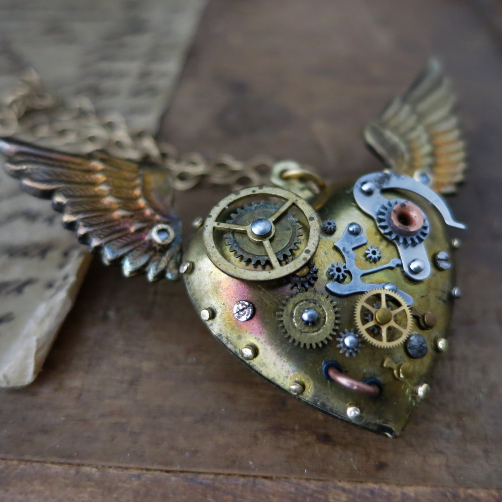 steampunkfan:  Post apocalyptic jewelry, Industrial necklace, Steampunk design, Puffy