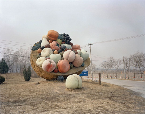 unsubconscious:Basket of concrete fruit in Huairou by Stefano Cerio  