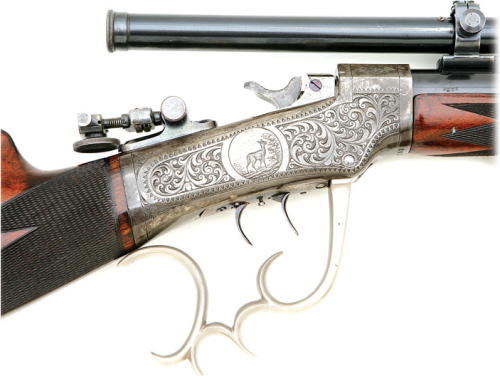 A customized Marlin Ballard Pope single shot muzzleloading target rifle, late 19th century.