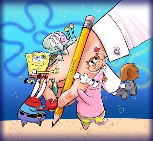 delectibledarloonie:sixpenceee:Fan Tributes To The Late ‘SpongeBob Squarepants’ Creator 