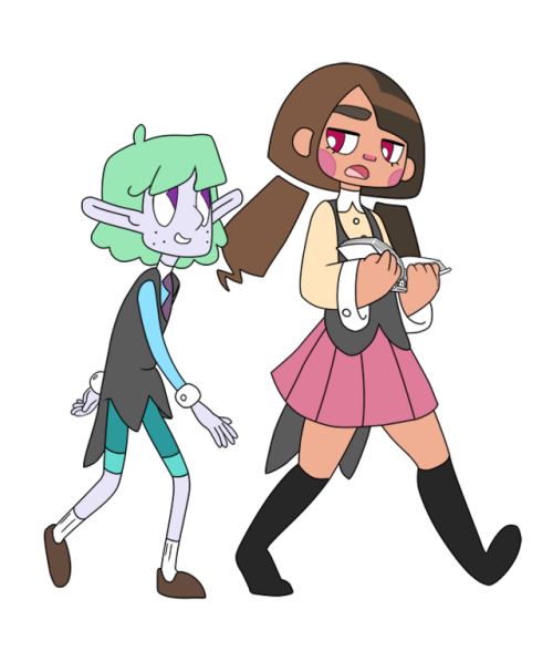 movinglabonart:Here’s a preview of my two original characters: Mordred and Margot.  My ba