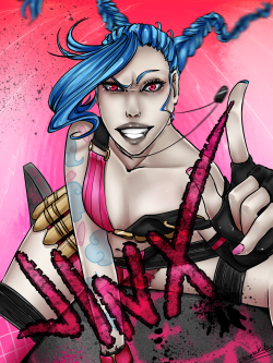 God, it&rsquo;s finished! I hope you like it! Jinx from League of Legends &lt;333333  Soon in my deviantart e_e http://ikebanakatsu.deviantart.com/