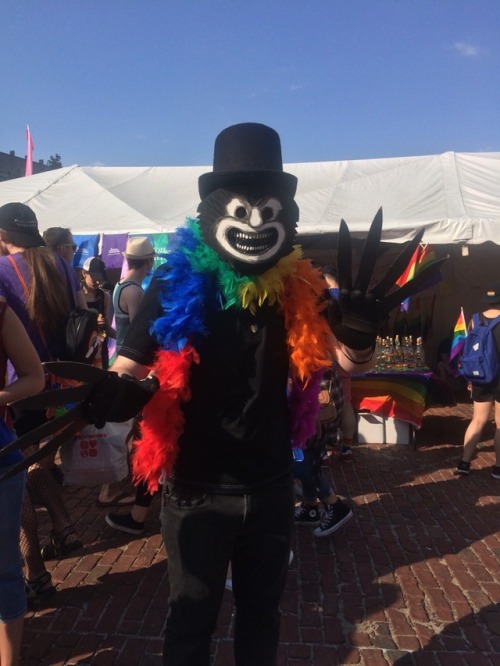 ace-murdock:The Babadook is here and proud at Boston pride!