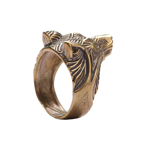 lesstalkmoreillustration:  Handcrafted Fenrir Wolf Head Ring By RuyaN On Etsy   *More Things & Stuff    