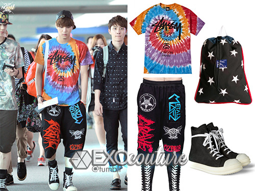 Stussy: Tie-Dye Swirl Tee ( BUY / $32 )Kokon To Zai: Color Embroidered Patch Shorts ( sold out /&nbs