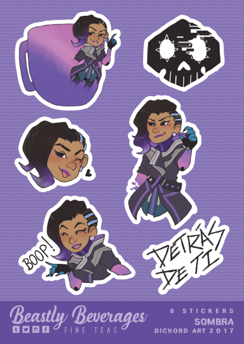 beastlybeverages:Overwatch Sticker Sheets! These will be debuting at May London MCM Expo and will 