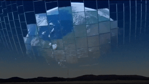 sixpenceee:If a giant disco ball the distance of ISS revolved around the Earth, this is what it woul