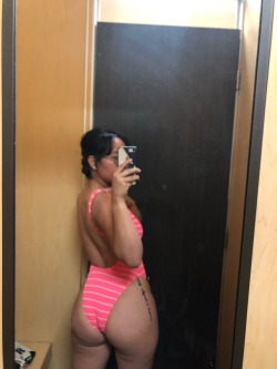 I was feeling these low back bathing suits but my ass was all out 