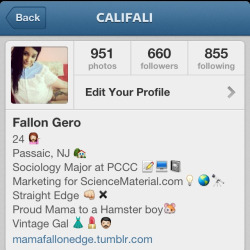 Went back to my old Myspace name before FallonxEdge lmfao.   Follow me on Instagram!