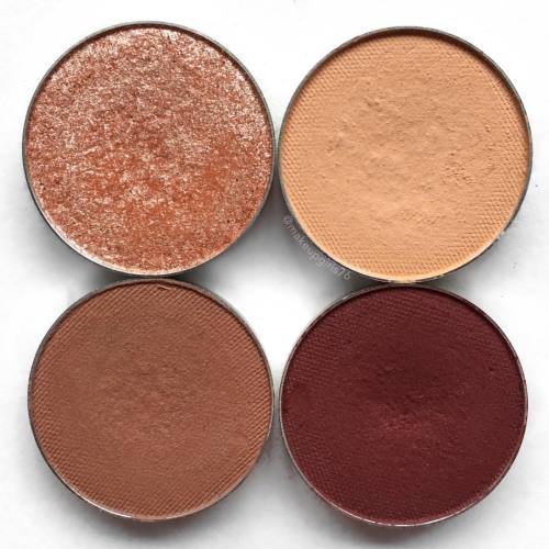 Perfect Autumn selection of colours! All from @makeupgeekcosmetics In The Spotlight, Peach Smoothie,