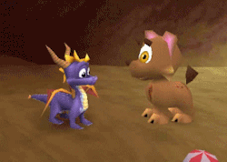 freezingicekirby:  I like to reblog pictures of wolves, and I also like to reblog things that involve Spyro the Dragon.  So… I decided to find some middle ground here by combining the two. Spyro the Dragon and a wolf, together… at last! 