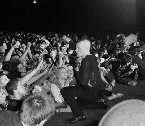 Legendary UK d-beat/hc band Discharge, hardcore royalty at the time, performing at Olympic Auditoriu