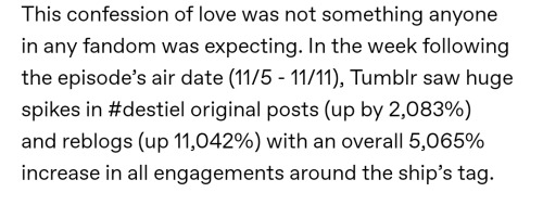 I Was Reading The Fucking. Tumblr Year In Review, The Destiel Section And This Bit Got Me: