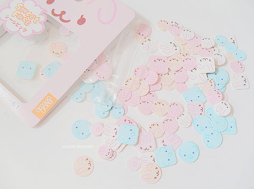 mochi-bunnies:Bunny Sweet Face Stickers (by Marine)