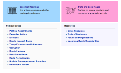 The Resistance Manual is an open-source wiki guide where you can find and add information about