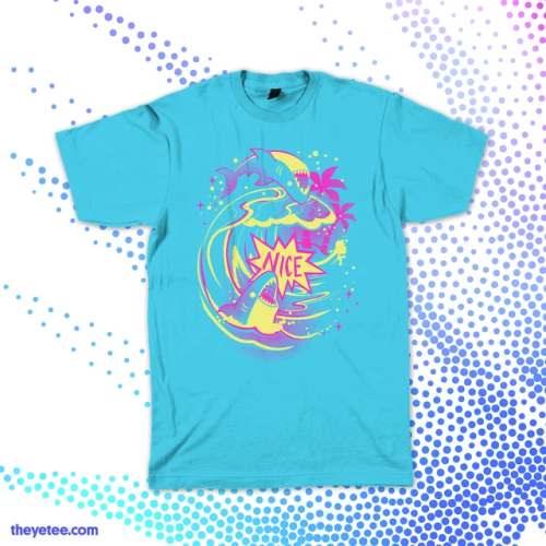 cuhelski:NICE SHARK SHIRT IS BACK (with new colors) today only on THE YETEE make sure to tell your f