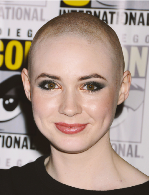 …and this is her now.  She shaved her head for the role of the villain in Marvels upcoming mo