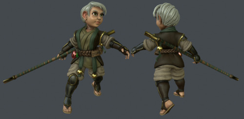  Finished up my Gnome Monk, Eilene. Check it out in 3d here: https://artstn.co/p/w8dJ89 