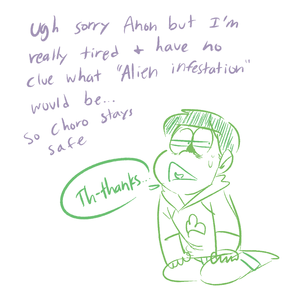 jyushimatsu-daily:  ((And that’s all of em!!!! thanks so much for the asks!!))((prompts
