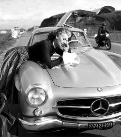 Rrrick:  Sophia Loren And Her 1955 300Sl Mercedes-Benz Sl Gullwing 