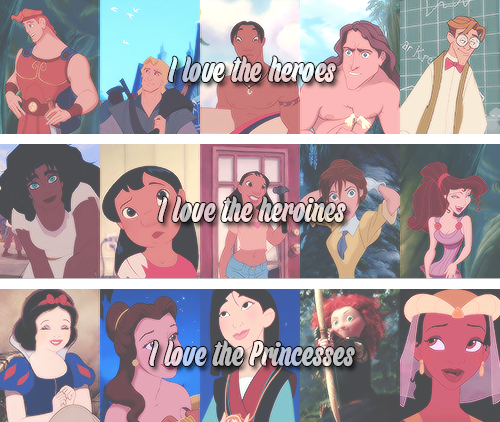 nolanthebiggestnerd:  disneyismyescape: Disney Movies (INSP)Sorry this is such a long post. I tried including as many movies/characters as I could. Sorry if your favourites are not here! Also the sections are not exclusive. I know there are more than