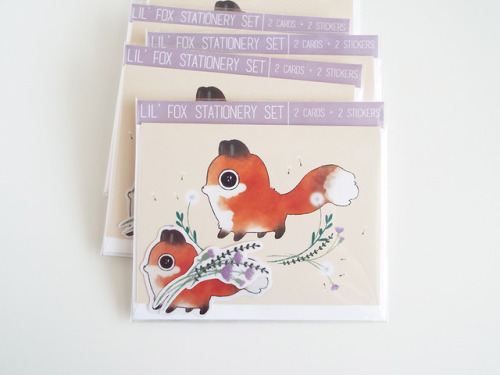 Lil’ fox stationery set just added to my shop! 