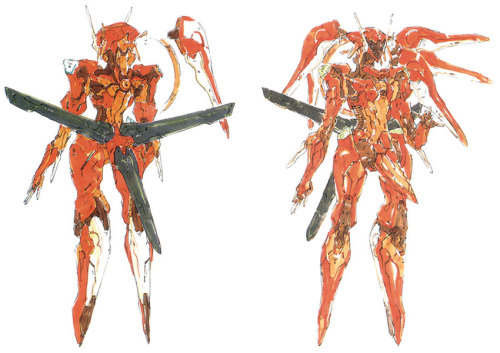 exnilos:  rocketumbl:  Zone of the Enders: The 2nd Runner  Concept Art   Why are the crotch guard so massive